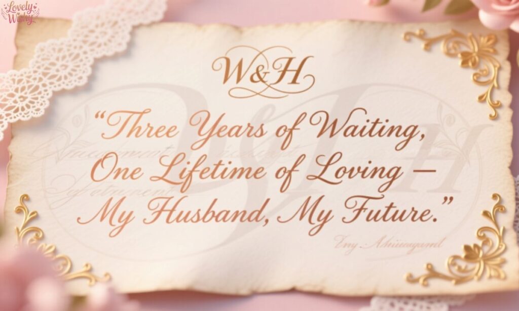 3-Year Engagement Anniversary Quotes from Wife to Husband