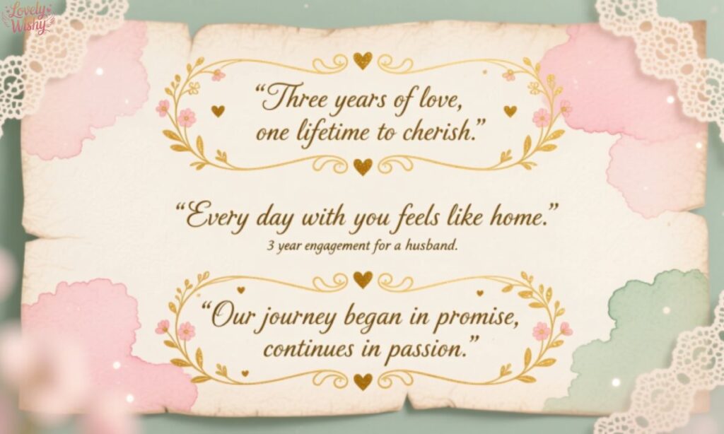 Best 3-Year Engagement Anniversary Quotes for Husband