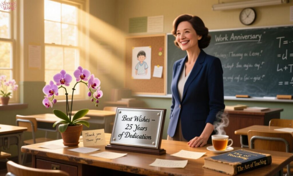 Best Wishes for Teacher's Work Anniversary