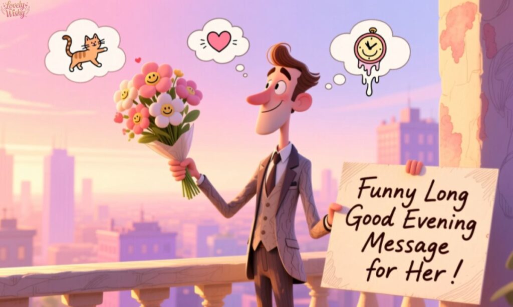 Funny Long Good Evening Message for Her