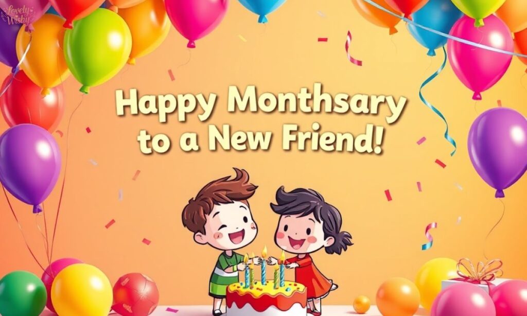Happy Monthsary Friend Anniversary Wishes for New Friendships