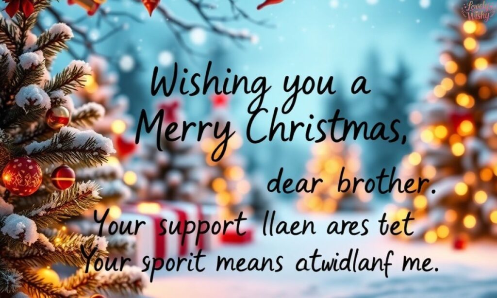 Inspirational Christmas Wishes for a Supportive Brother