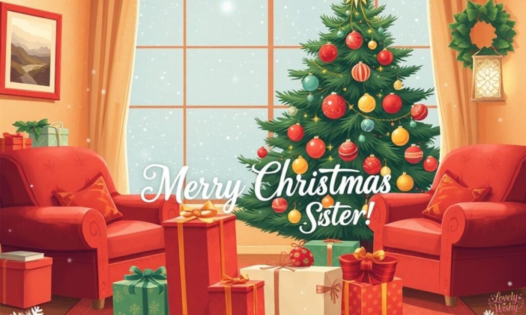 Merry Christmas Wishes for Sister from Brother