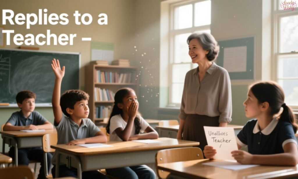 Replies to a Teacher