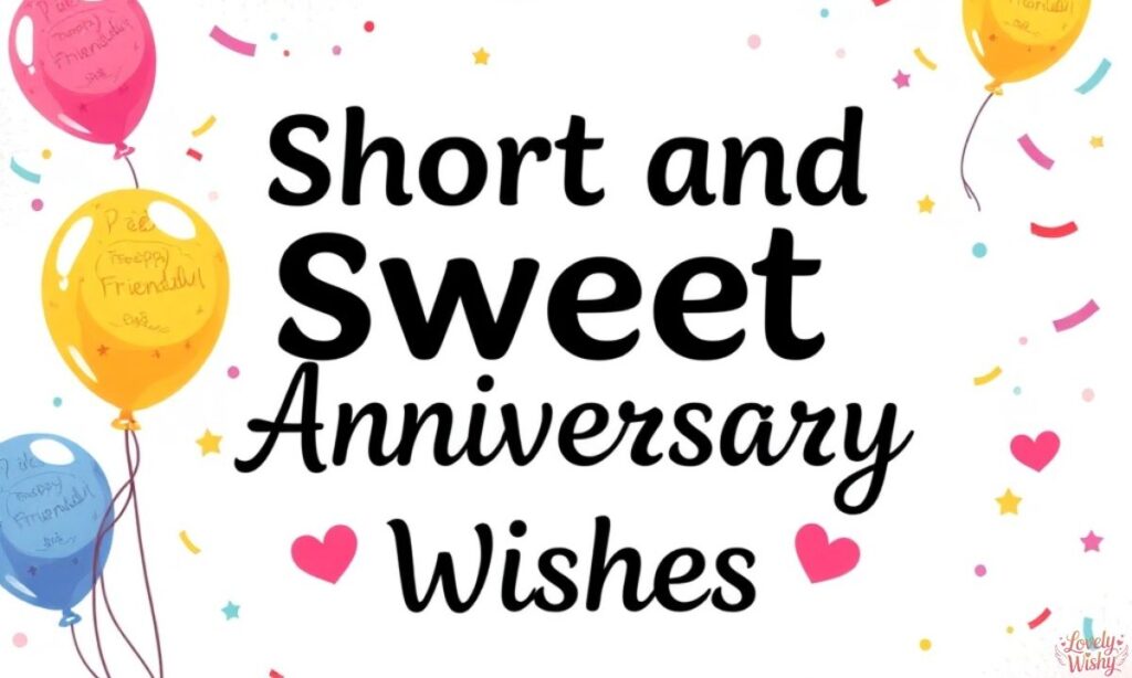 Short and Sweet Friend Anniversary Wishes for Quick Messages