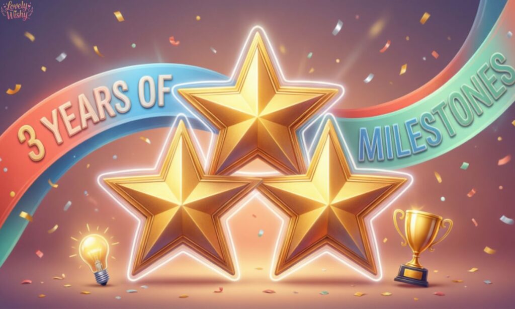 3 Years Anniversary Wishes for Milestones