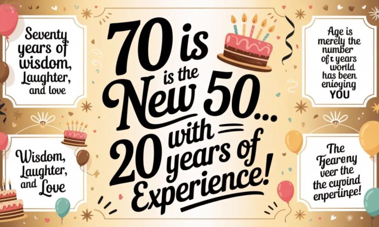 70th Birthday Quotes Funny, Heartfelt, and Perfect for Sharing