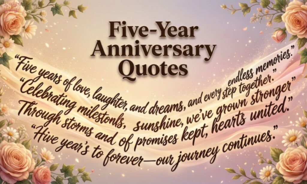 Five-Year Anniversary Quotes