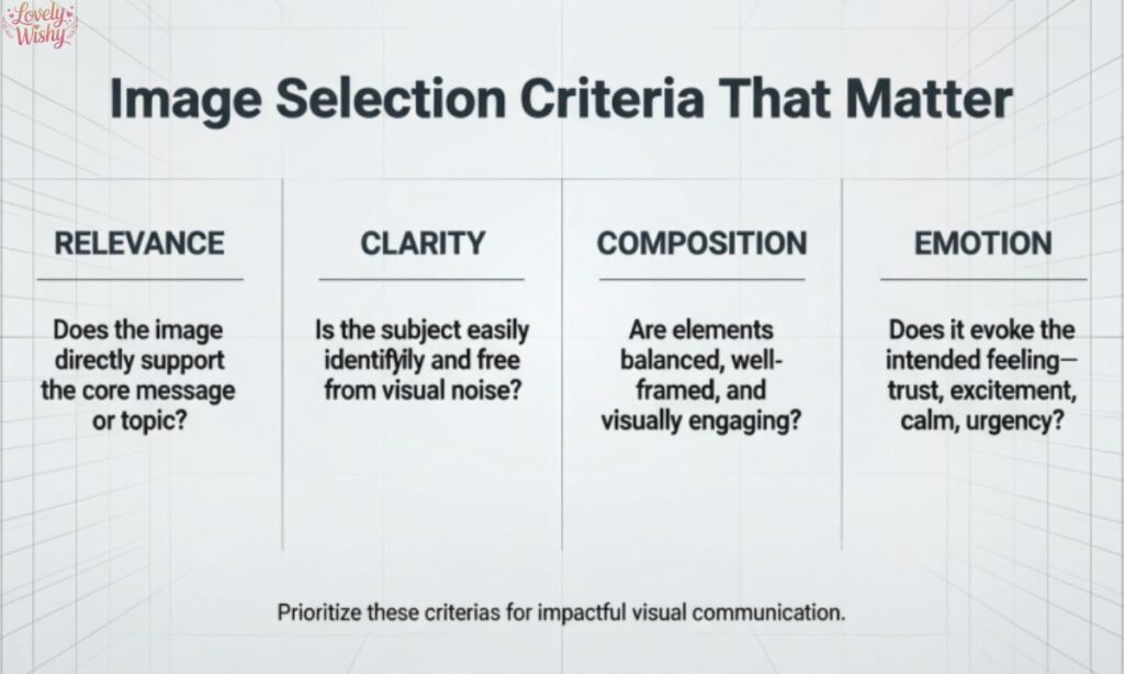 Image Selection Criteria That Matter