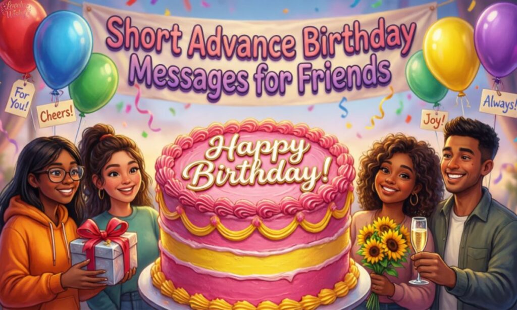 Short Advance Birthday Messages for Friends