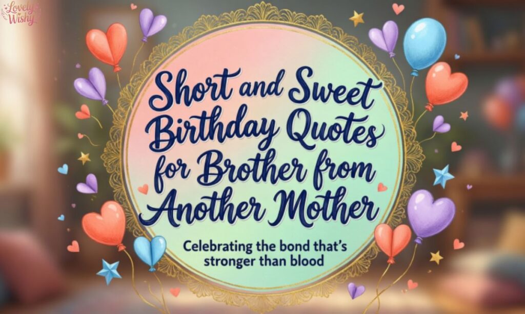 Short and Sweet Birthday Quotes for Brother from Another Mother