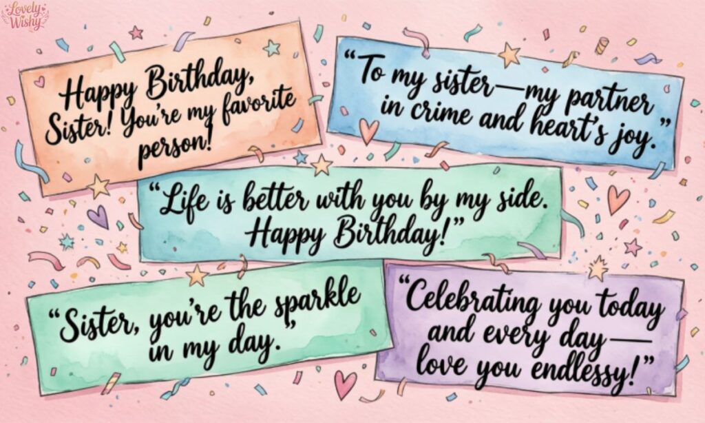 Short and Sweet Birthday Quotes for Your Sister