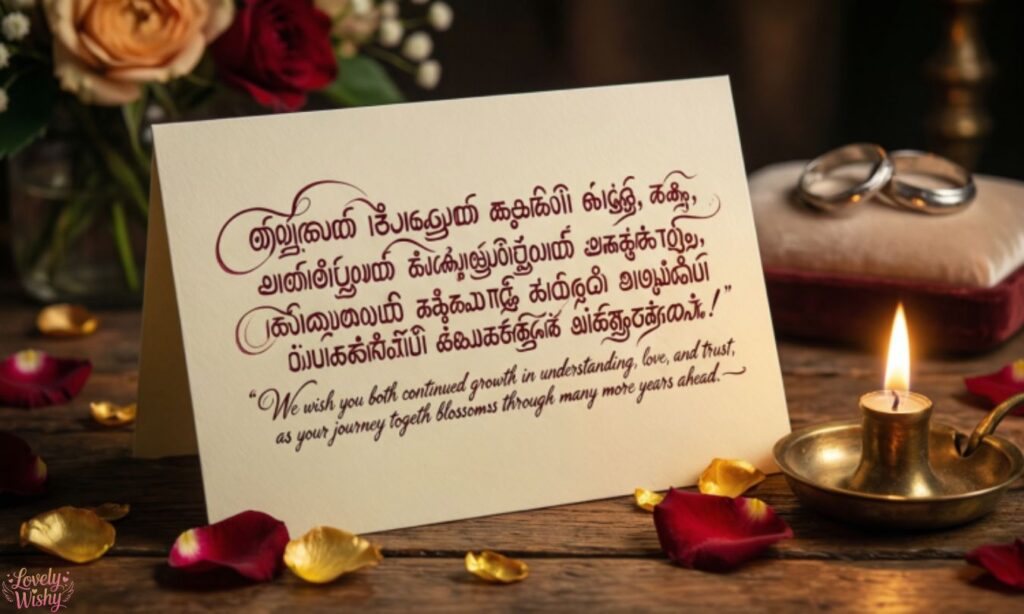 Wedding Anniversary Wishes in Tamil for Friend