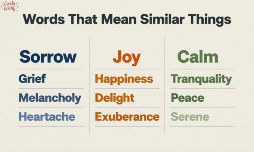 Words That Mean Similar Things