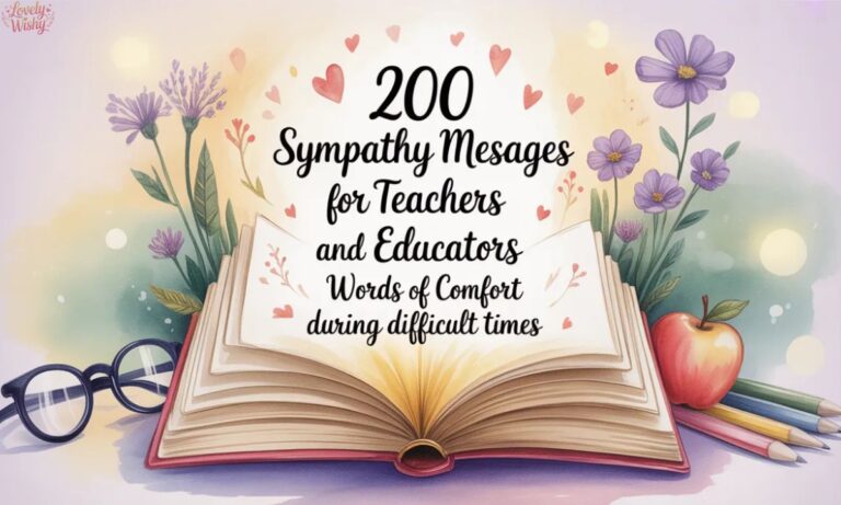 200 Sympathy Messages for Teachers and Educators Words of Comfort During Difficult Times