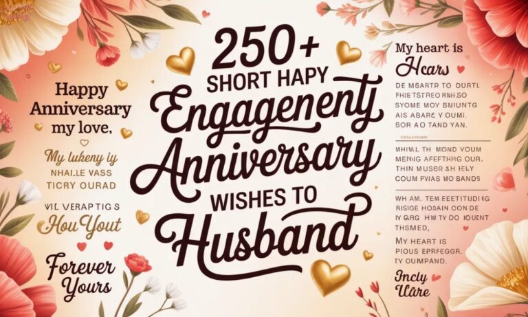 250+ Short Happy Engagement Anniversary Wishes to Husband