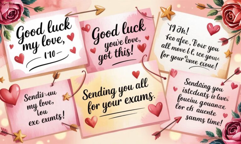 250+ Short Romantic Good Luck Exam Wishes for Lover Filled with Love