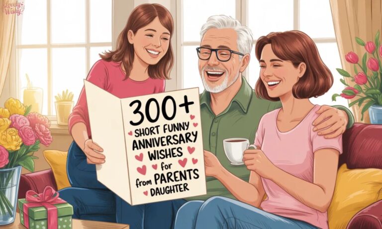 300+ Short Funny Anniversary Wishes for Parents from Daughter