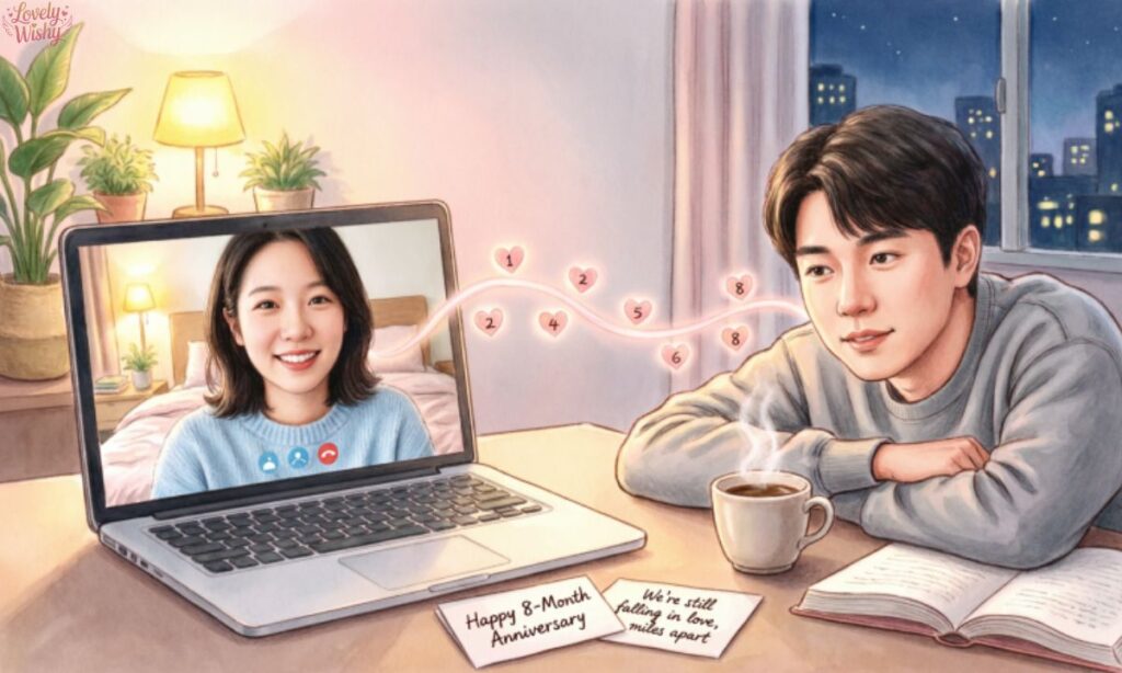 Happy Eight Month Anniversary Paragraphs for Long-Distance Love