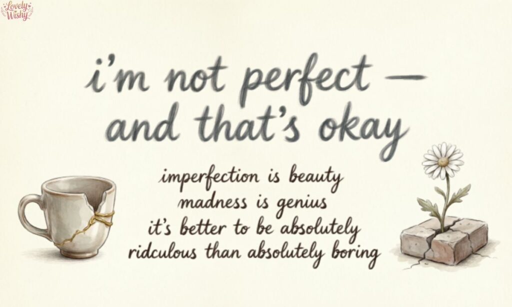 I'm not perfect quotes and sayings