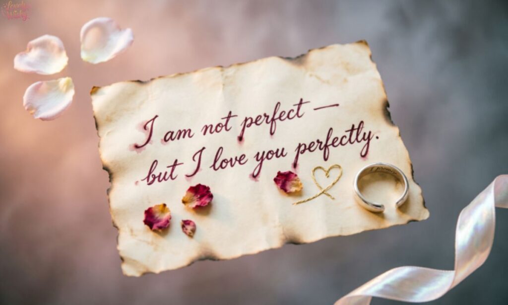 Romantic I Am Not Perfect Quotes for Her