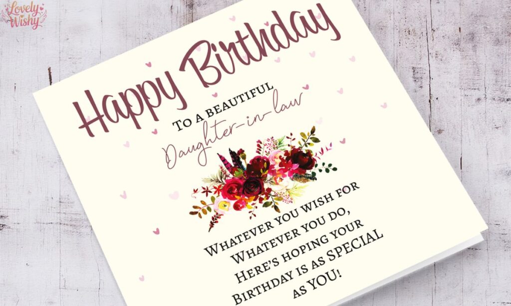 Special birthday wishes for daughter-in-law in English