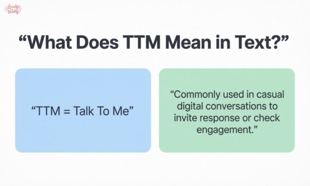 What Does TTM Mean in Text