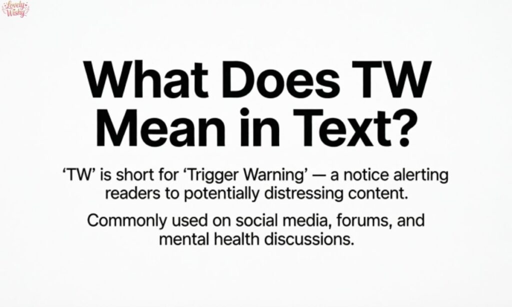 What Does TW Mean in Text 